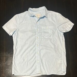 American Eagle Outfitters Blue Casual Button Down Shirt